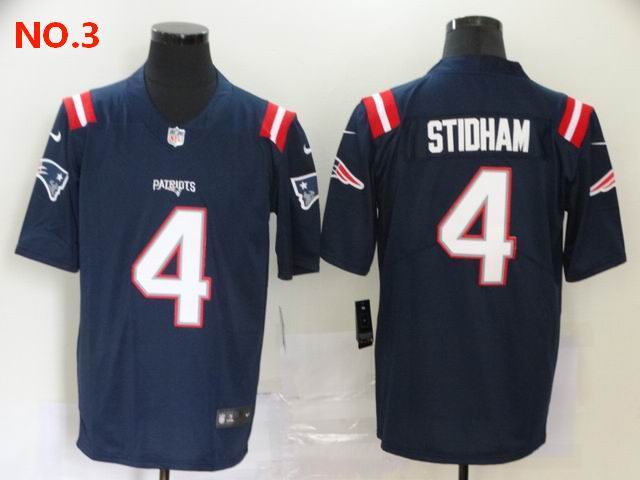 Men's New England Patriots #4 Jarrett Stidham Jersey NO.3;